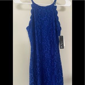 NWT - BCX Blue lace scalloped dress size 3